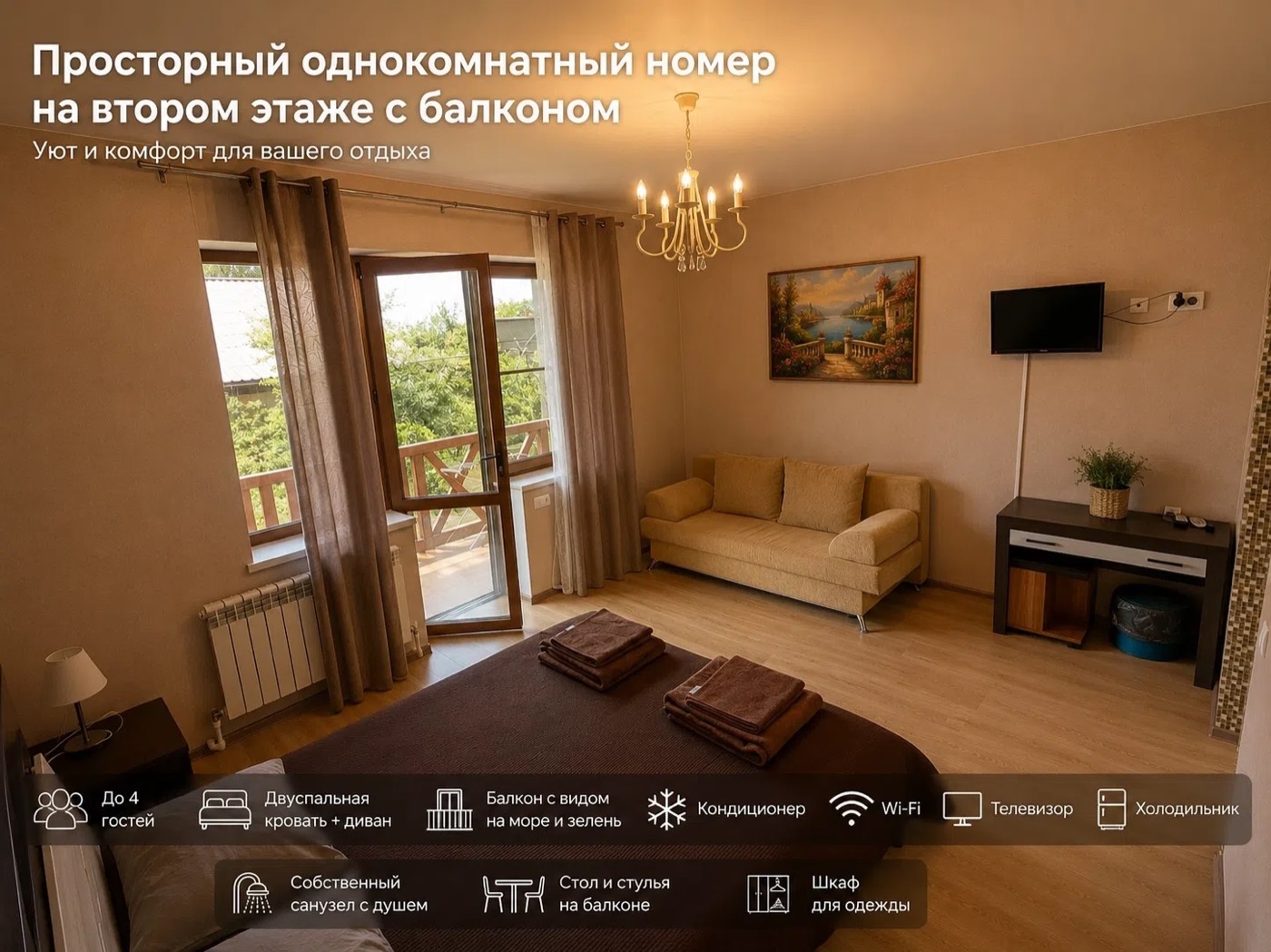Номер 5 — вид на море и горы